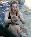 Cate Blanchett shows off her trim figure in a bikini doting 